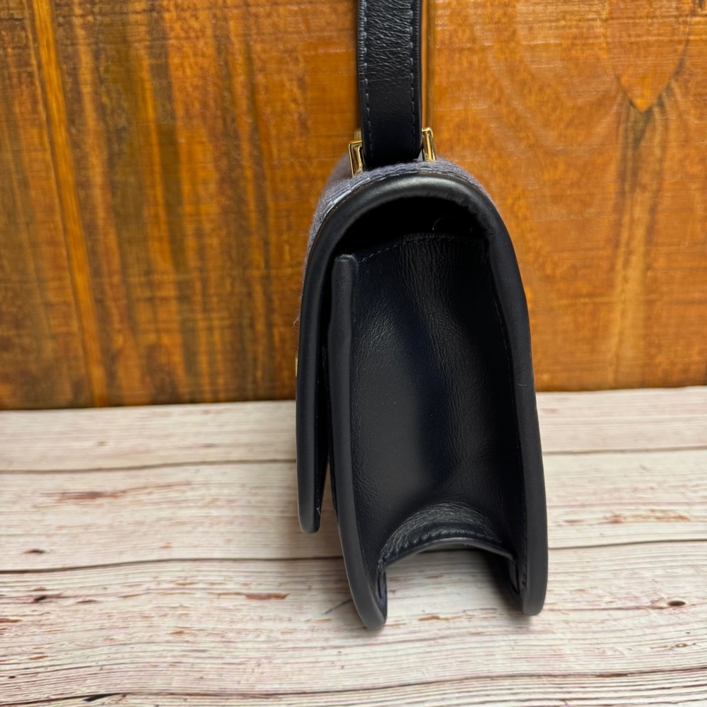 RALPH LAUREN Sophee Small Striped Woven Leather Crossbody - Picture 3 of 8